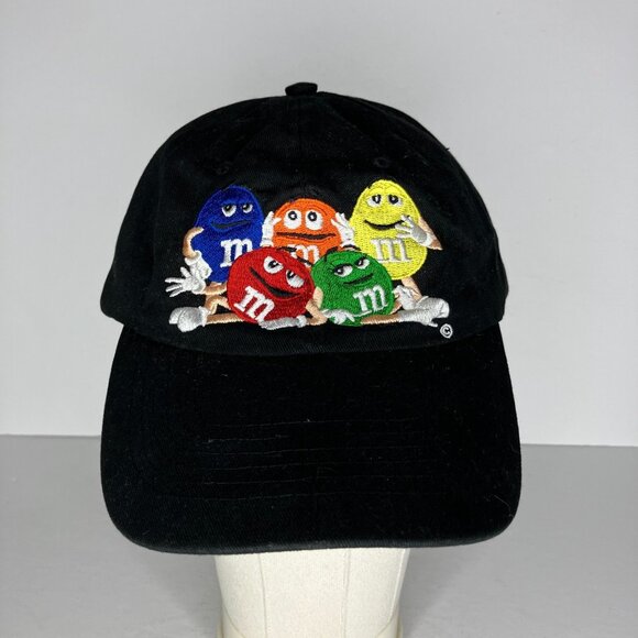 M&M's Black Embroidered Candy Adjustable Hat Cap - Picture 1 of 7
